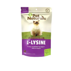 Pet Naturals L-Lysine Chews for Cats & Kittens - 60-Count Feline Vitamins & Health Supplements for Cat Healthcare