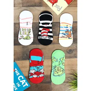 Adult Dr. Seuss 5 Pair No Show Sock Set