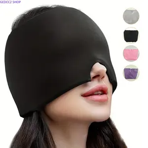 Cold Compress Gel Ice Hat, Wearable Reusable Hot & Cold Therapy Head Wrap, Cooling Ice Pack Mask for Head, Eye & Face Relief, Elastic Soft Pain & Migraine Relief Cap