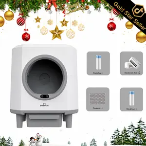 Dreamcat Household Smart Hands-Free Self-cleaning Cat Litter Box, 80LLarge-Capacity, Odor-Free, APP Control, Multi-Cat Home, high privacy toilet safety protection products, Cat companion, Feces Killer, automatic kitty litter box, pet stuff.