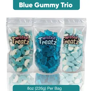 Blue Gummy Trio 8oz (3pk) – Blue Raspberry Gummy Candy Variety Pack