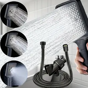 Home Shower Head Set, Handheld Pressure Boosting Shower Head, Bathroom Accessories, High-Quality Abs Material, Shower Head Ensemble, Easy Installation