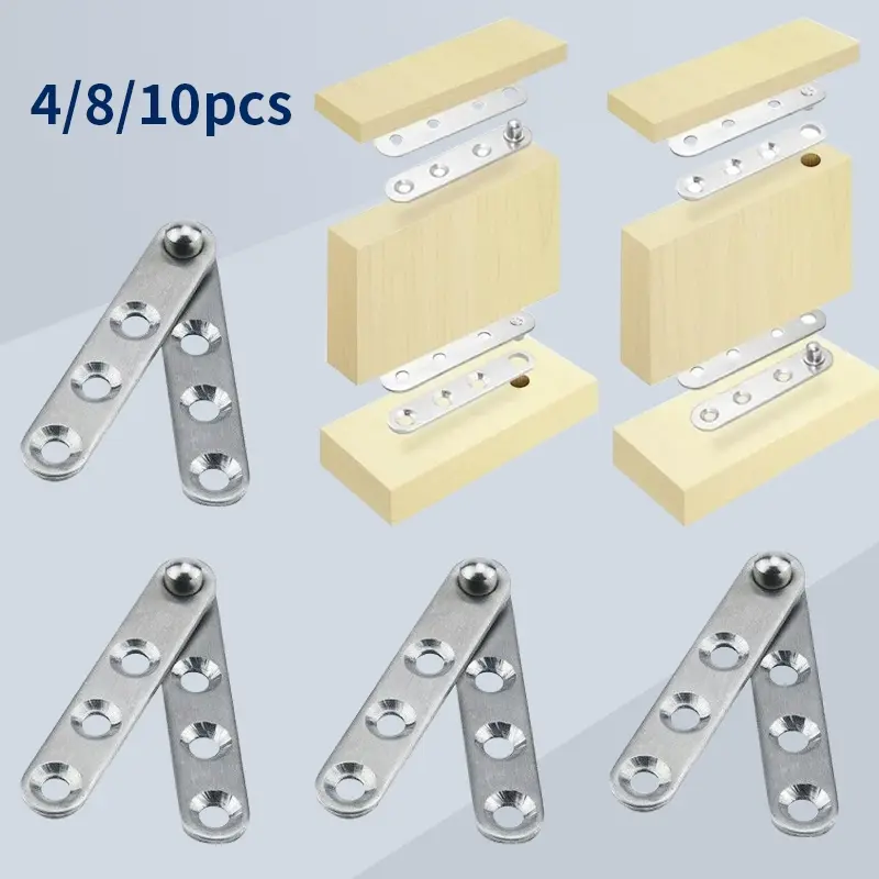 4/8/10pcs rotating hinges, Adjustable door hinge, used for wardrobes, cabinet doors, rotating shaft pivot furniture hardware accessories