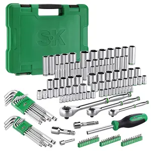 #Summervibes SK Mechanics Tool Set, 1/4" & 3/8" & 1/2" Drive Socket with 216-P Ratchet, 149-Pack, SAE & Metric, SuperKrome Finish, with Storage Suitcase