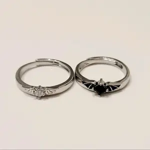 Angel & Demon Wings Promise Rings for Couples matching ring