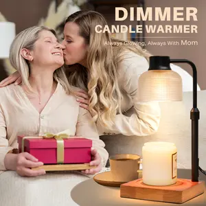 Vintage Candle Warmer Lamp with Timer Dimming & 24-Hour Cycle for Scented Jar Candles Christmas Gifts for Women Mom House Warming New Home Decor