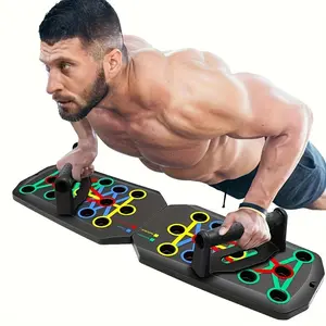 28-Hole Push-Up Board - Foldable & Non-Slip for Full-Body Gains! Home Exercise Equipment Home Training Equipment Push Up Bars Push Up Stand Home Gym Adjustable