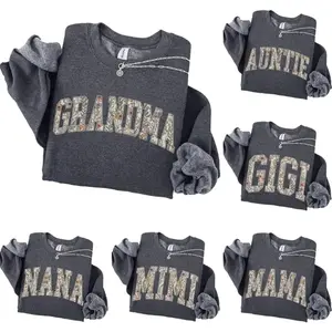 Custom Mama Heart Sweatshirt | Personalized Grandparent Gift | Floral Grandma, Nana, Lolly, Mimi, Gigi, Mamaw, Gammie Shirt, Family Sweater