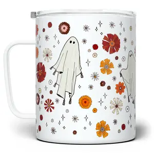 LOFTIPOP Retro Ghost Mug, Spooky Halloween Cup, Fall Autumn Season Gifts, Designed and Printed in the USA by Loftipop