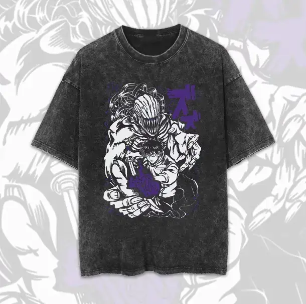 Yuta Okkotsu Mineral Wash Shirt, Special Grade Sorcerers Shirt, Yuta And Rika Shirt, Cursed Spirit Shirt, Megumi Shirt, Gojo Satoru Shirt Menswear Top Underwear Tshirt
