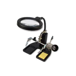 212 MAIN Pro Series 6-in-1 LED Lighted 2x-4x Magnifier Lamp, Desk Mount Assistant Stand, Office Accessories, and Desk Organizer