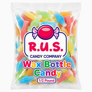 Wax Bottle Candy Bulk 1/2 Lb – Fruity Wax Bottles with Juice – Retro Nostalgic Candy Drinks – Assorted Flavor Wax Candies – Edible Wax Bottle Candies for Parties (Half Pound)