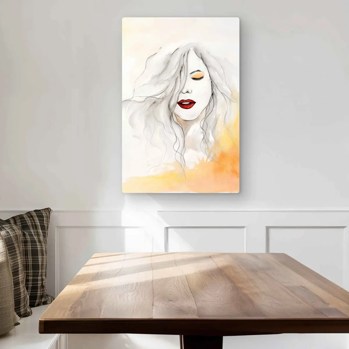 212 MAIN 20x30 in Lightweight Aluminum Photo Print Wall Art - Vibrant Artistic Woman with Red Lips, Bedroom Decoration, Ideal Gift (C1MP2030HCSP1T), Photo Prints