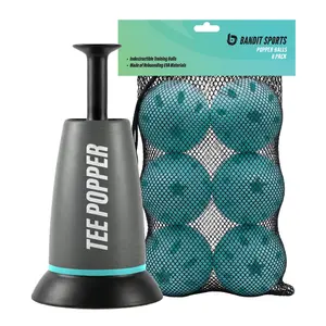 Bandit Sports Tee Popper 6-Ball Bundle - Pop Up Baseball Batting Trainer