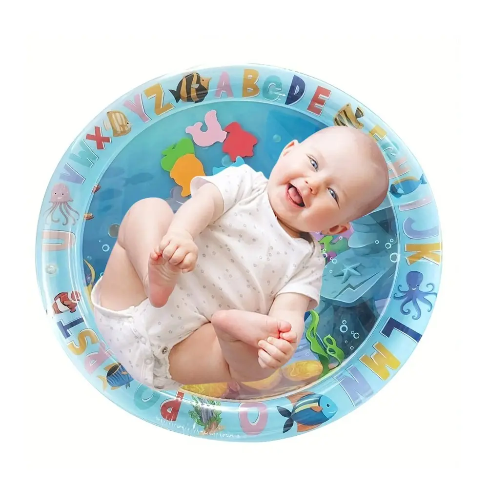 Baby Water Mat Inflatable Tummy Time Play Pad, Hot & Cold Dual-Use Sensory Mat for Infants & Toddlers, Promotes Development Baby Toy Gift, Nursery Development Mat, Play Mats, Water Mat For Babies