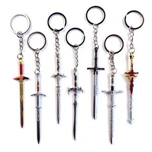 Baldur's Gate 3 Metal Keychains Beautiful High Fidelity Design High Quality Metal Keychain with Sword Designs