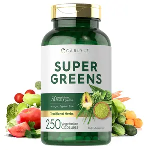 Carlyle Super Greens Capsules | 250 Count | Non-GMO & Gluten Free Supplement