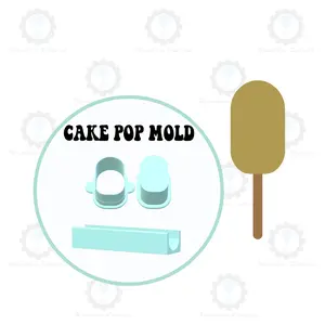 Cakesicle Mold | Extra Large 3.5in x 2in Deluxe Cutter, Popper and Tray Options
