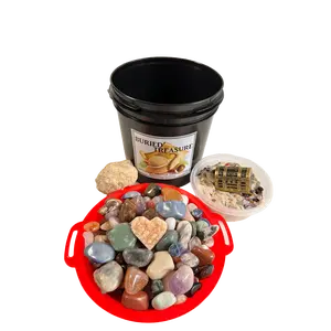 1 GALLON TUMBLED STONE MINING BUCKET Crystal