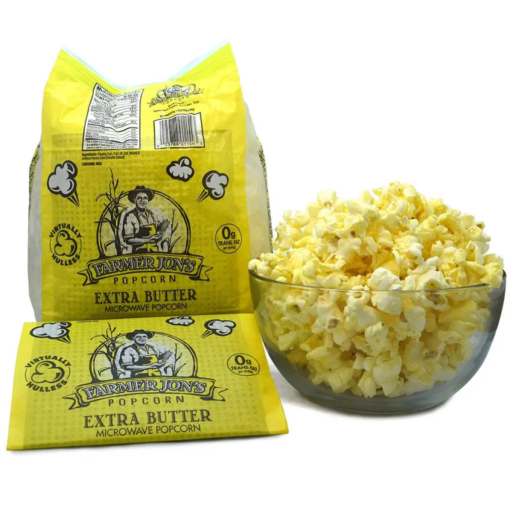 Extra Butter - Microwave Popcorn 3.5oz Packs (12 or 20), Farmer Jon's Popcorn