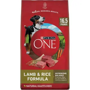 Purina ONE Dry Dog Food Lamb and Rice Formula - 16.5 lb. Bag