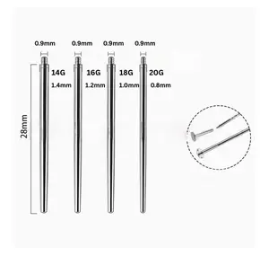 Flat Back Stud Applicator + Insertion Tool. 18/16G Titanium Insertion Tool, Internally Threaded Insertion Pin Taper, Body Piercing Accessory,Tragus, Helix, Lip, Nose, Cartilage, Labret