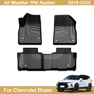 All-Weather Rubber Floor Mats, Car Interior Accessories for 2018-2025 Volkswagen Atlas Vehicle, Heavy-Duty Car Carpet Liners