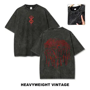 Berserk Anime Vintage Tee 90s Graphic Tees Men's t Shirts Graphic Tee t Shirts Funny Graphic Tee Good Graphic Tees Men's Graphic Tees Streetwear Outfits Men Vacation Outfits Oversized Tshirt Men