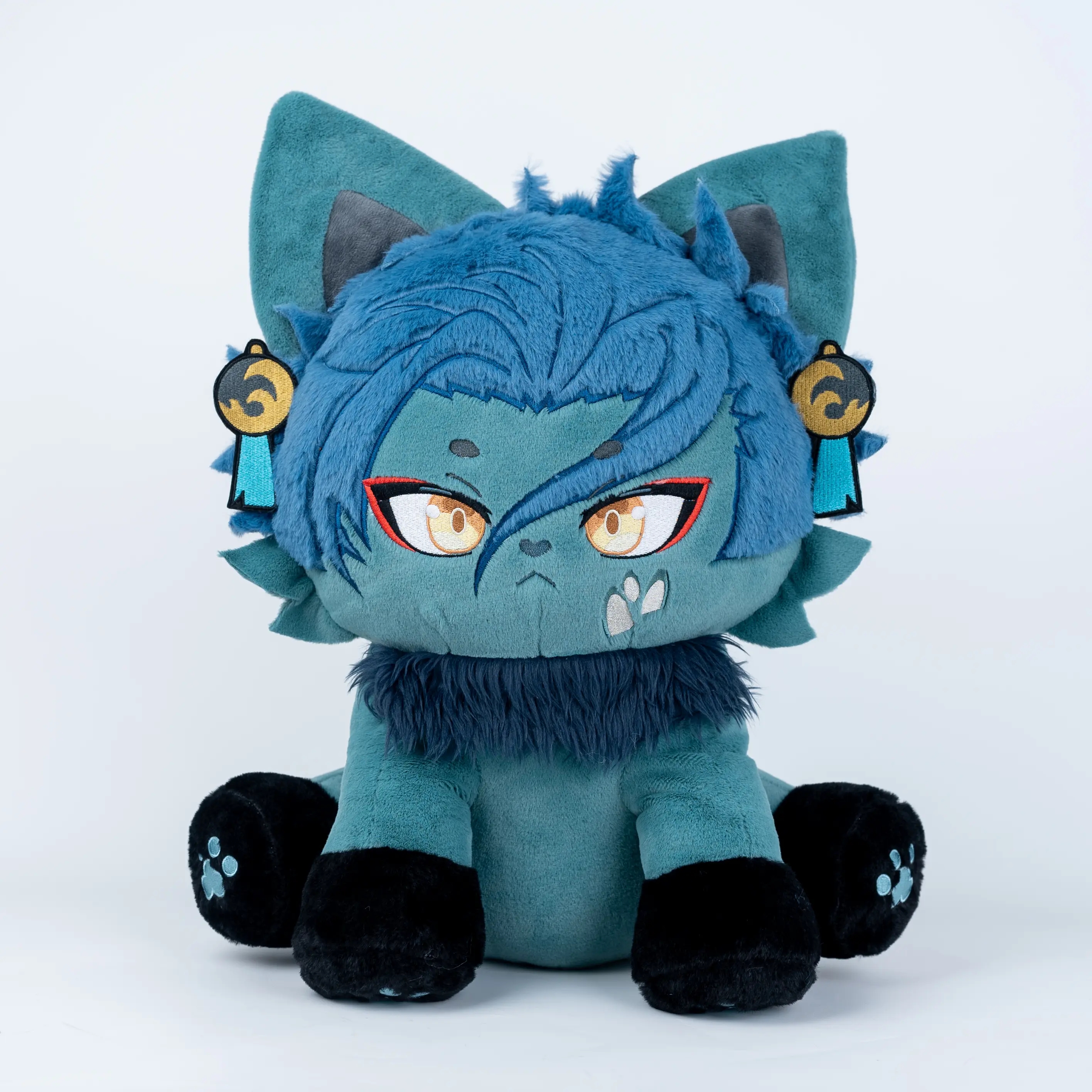PLUSHSHOP 17in Jiyameow Anime Character Stuffed Toy - Soft Plush, Character Shaped, Collector-Friendly, 3+ Years Safe, Cute Design, House Decoration, Clearance Gift for Enthusiasts, Birthday Present, Cute Collectibles