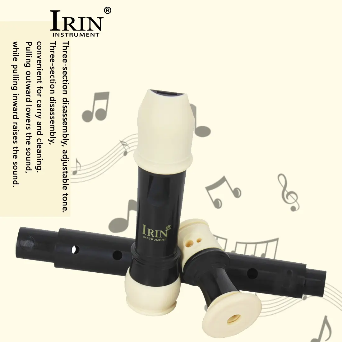Irin Baroque Bj100 200 300 Premium Flute, High-Quality Woodwind Instrument, Perfect for Musicians & Students, Ideal for Concerts & Performances