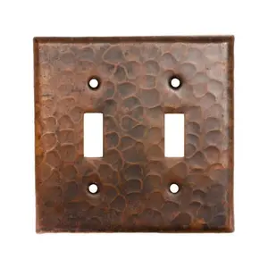 Copper Switchplate Double Toggle Switch Cover