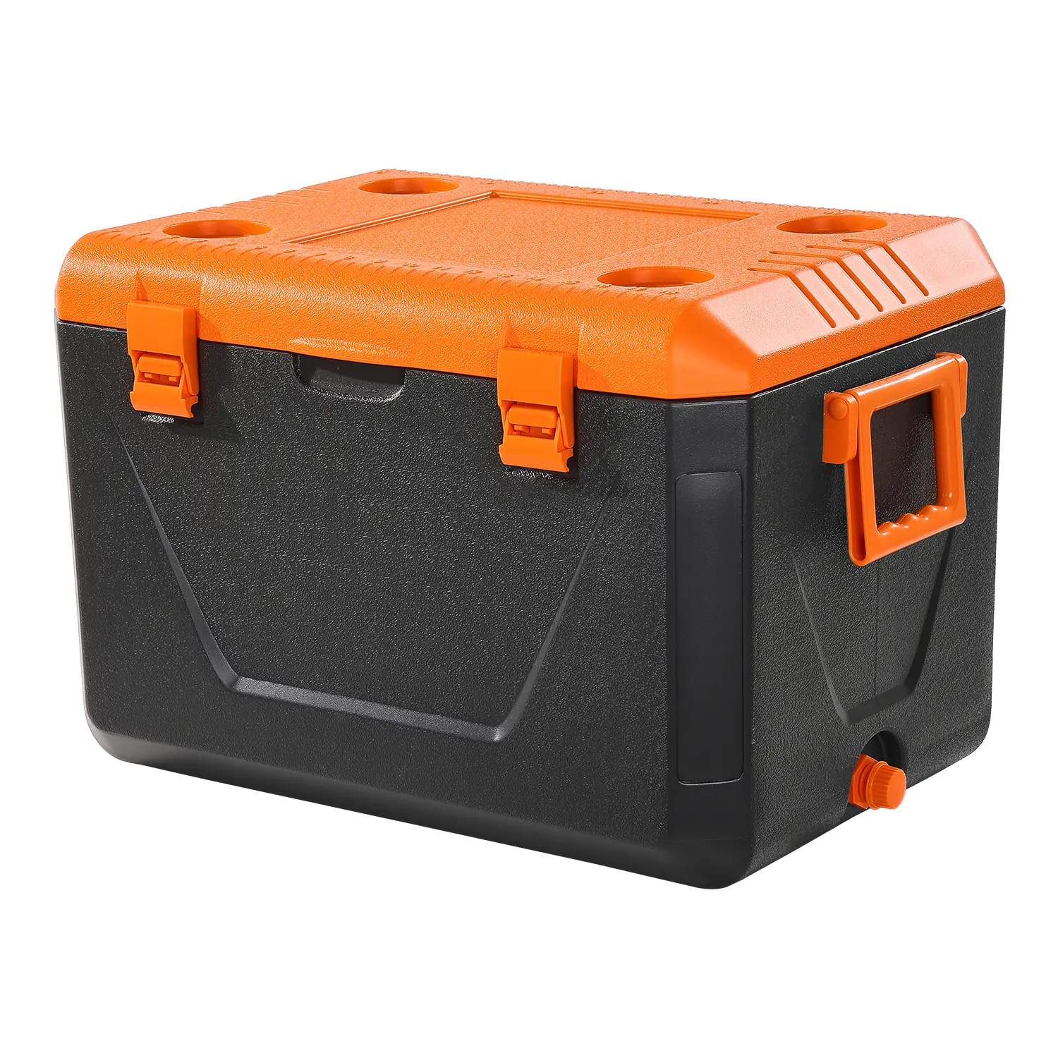 VEVOR Portable Cooler,  63 QT Hard Cooler with Ice Retention, Heavy-Duty Handles and Cup Holder, Lightweight Rigid Material Insulated Portable Cooler, Suitable for Family Picnics and Long Trips