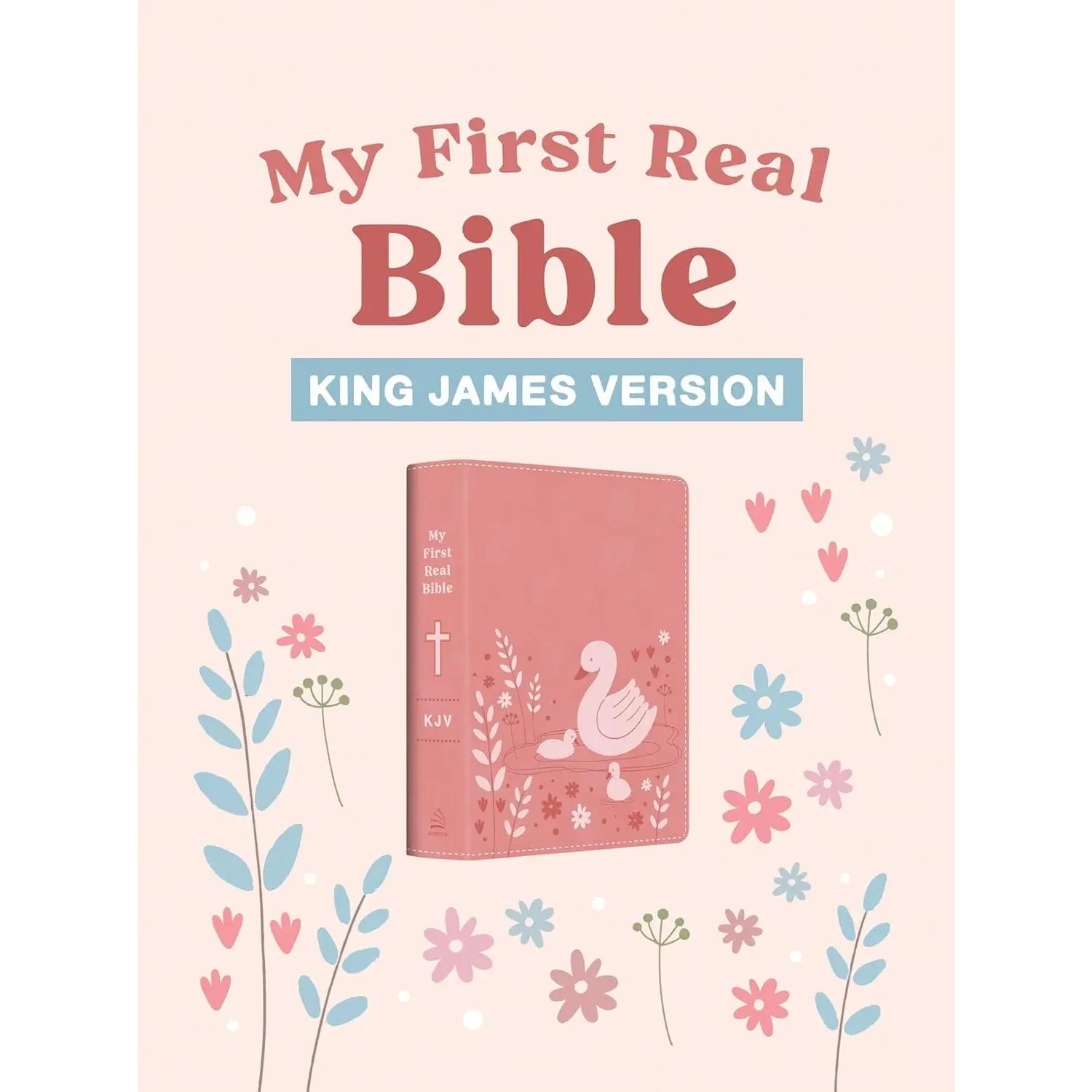 Preschool Girls' First Real King James Version Bible - Flexible Cover, Bible Characters, Early Faith Development, Deborah Highlight, Church Use, Scripture Exposure, Thoughtful Religious Gift Book, Thoughtful Gift