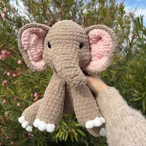 Crochet elephant plush