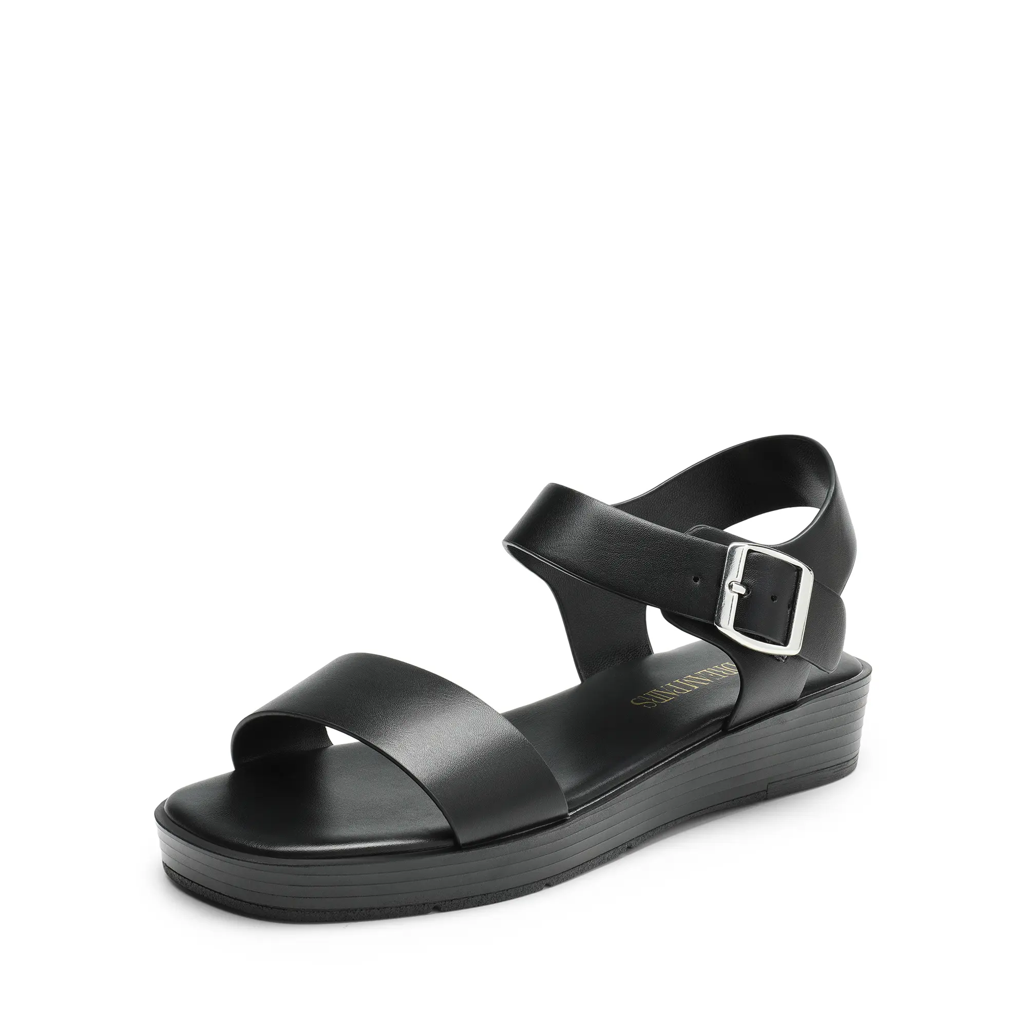 Dream Pairs Women's Flatform One Strap Wedge Sandals - Lightweight Vegan Leather Round Toe Comfortable Insole Adjustable Strap Casual Summer