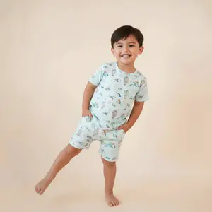 Bamboo Short Sleeve Two-Piece Set Little Voyager