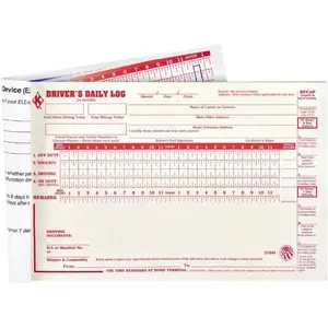 ELD Backup Driver Log Book 5-pk. with Detailed Driver  Inspection Report  Daily Recap - Book Format, 2-Ply Carbonless, 8.5" x 5.5", 10 Sets of Forms Per Book -     Associates