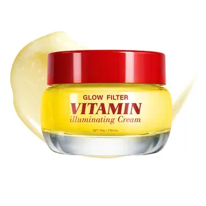 Vitamin Brightening Face Cream 2-Piece Set, moisturizing skincare cream containing 5% niacinamide, 3% TXA, and vitamin C—reduces dark spots, supports the ceramide barrier, lightweight, hydrating, radiant finish, net content: 1.764 oz