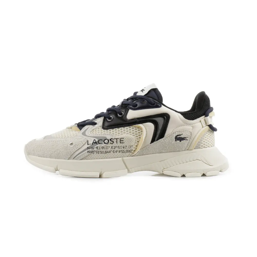 Lacoste L003 Neo Men's Casual Running Shoes - EVA Cushioned, Neoprene Panel Stylish Trainers for Athletic Activities, Runway Look, Fabric, Men’s Shoes, 50% Eva 50% Polyester, 76% Polyester 12% Leather 12% Polyurethane