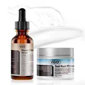 VGO Spring Glow Up Snail Mucin 92% Moisturizer Daily Face Gel Cream for Dry & Sensitive Skin, 50g / 1.76oz  Hydrate Nourishing Serum -A