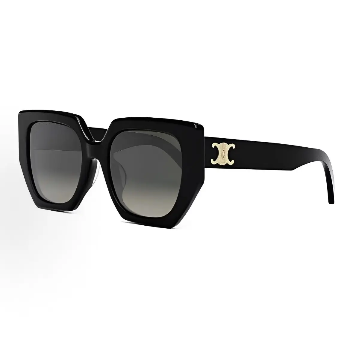 Pre-owned Brand New,Celine CL40239F Triomphe Oversized Square Sunglasses Black（Do not purchase directly. Contact us for details.）