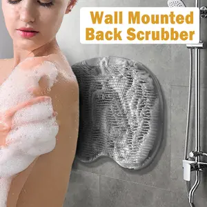 1 Count Exfoliating Shower Massage Scraper, Bathtub Grip Scrub Brush - Gentle Massage Action & Efficient Lathering