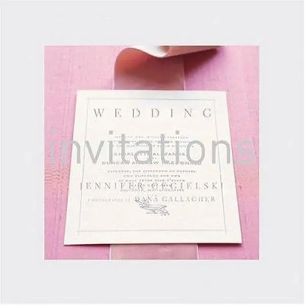 Used Wedding Invitations - Wedding Card by Jennifer Cegielski, Hardcover Office Stationery Supply