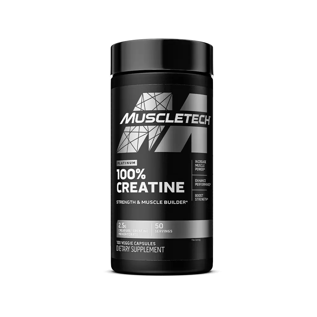 MuscleTech Platinum Creatine Monohydrate Capsules - Creapure Creatine Pre & Post Workout Muscle Strength, Muscle Recovery & Energy Boosting