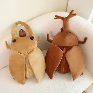 Poppy Insect Series Stag Beetle Plush Toy Backpack Rhinoceros Beetle Backpack