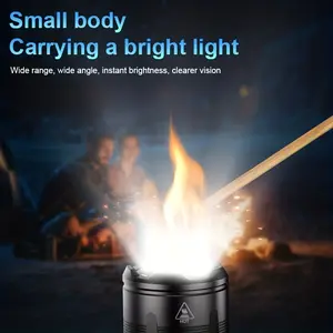 5000 Lumens Tactical Flashlight - Zoomable with Fire Starting Ignition, Type-C Rechargeable 21700 Battery, High-Power LED Water-Resistant Hand Light for Outdoor Survival, Camping, Emergency, Hiking