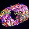 MICRENCY 30-Piece Unisex Light Up Headdresses - 28x28cm Silk Flower Sparkle Light-Sensing Headbands, 0.65kg Hair Accessories with Compact Yet Impactful Energy-Efficient LED System & Battery Pack for Birthday, Doorways,home decor
