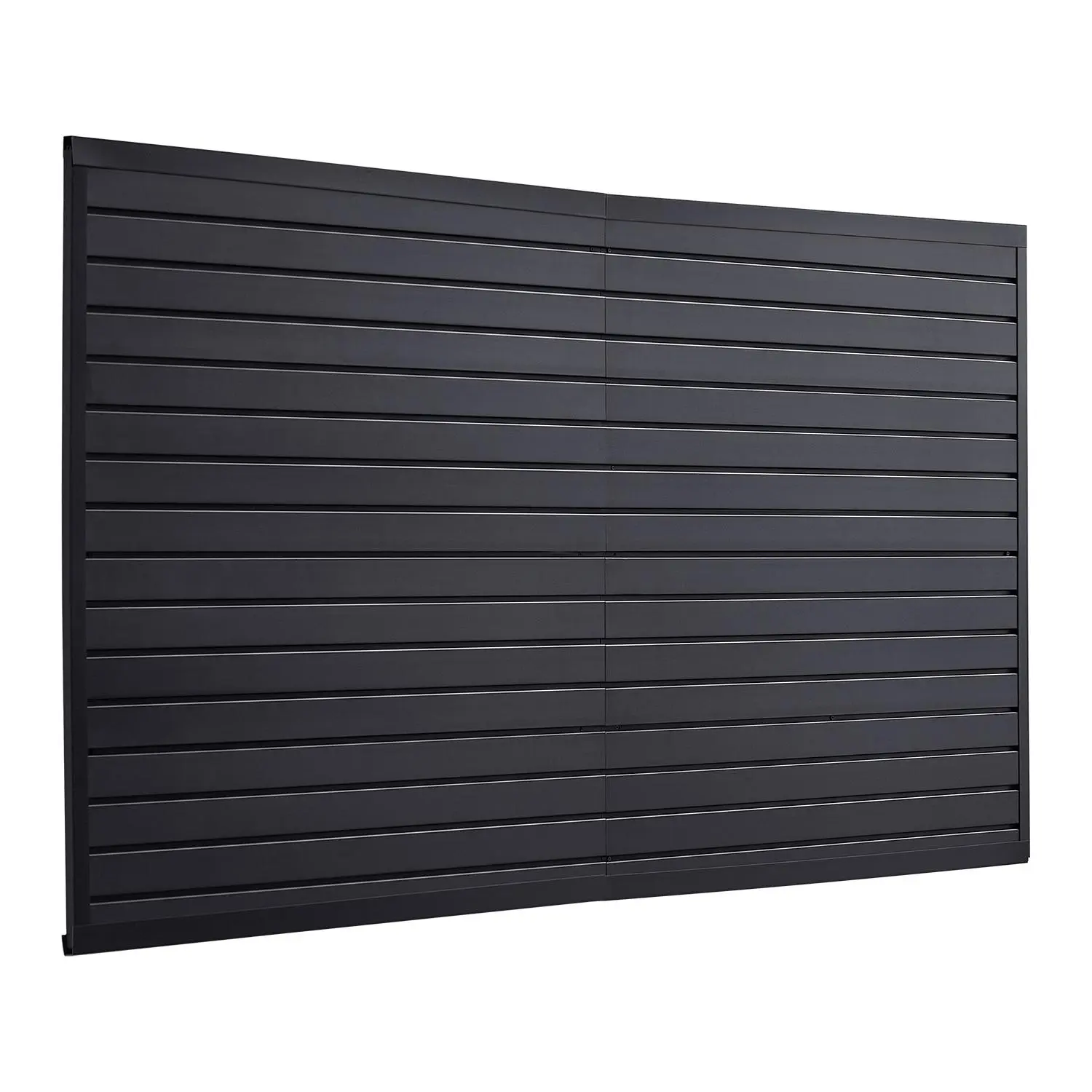 【summerfinds】VEVOR PVC Slat Wall Panel, 8x4 ft Modular Fireproof Panel with Coupling Structure, Easy-Install Adjustable DIY-Cut, Strong Load-Bearing Capacity for Garage Storage & Display