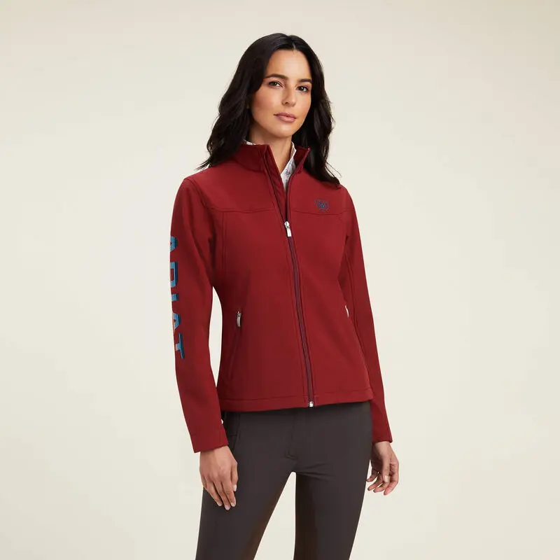 Ariat Womens New Team Softshell Jacket - Rouge Red/Celestial Serape