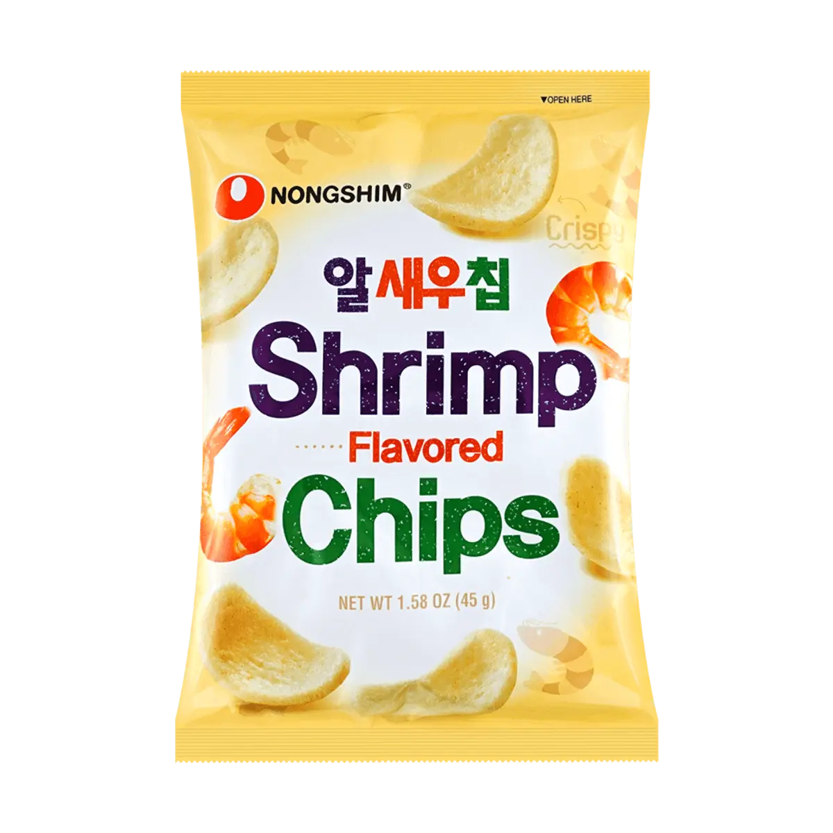 NONGSHIM Korean Shrimp Chips 1.59oz - Crispy Snack with Real Shrimp Flavor